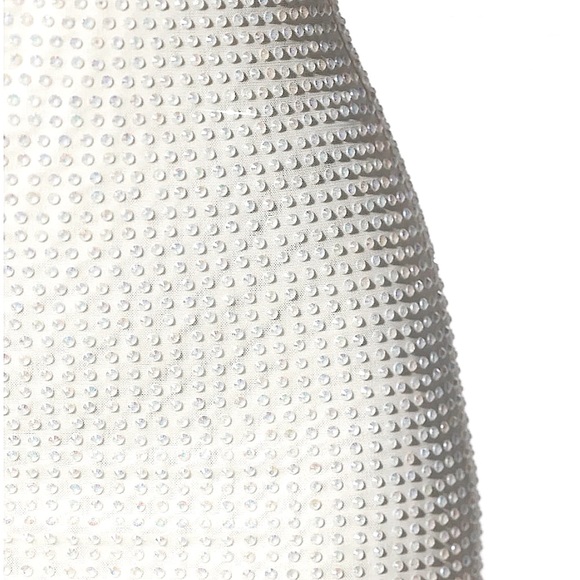 Oh Polly Embellished Plunge Neck Low Back Evening Gown - Picture 2 of 4